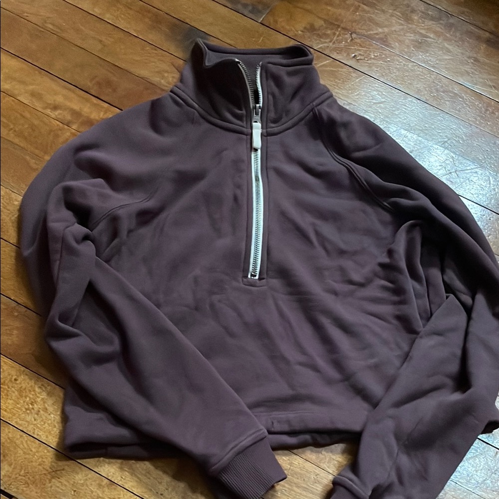 Men's Brown Half-Zip Sweater
